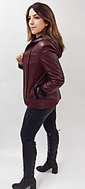 Hakiki Deri Ceket XL-bordo