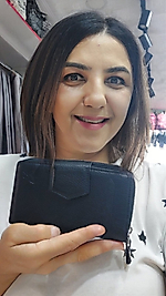 Hakiki Deri cüzdan siyah