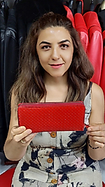 Hakiki Deri Cüzdan kırmızı