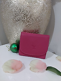 Hakiki Deri Cüzdan pembe
