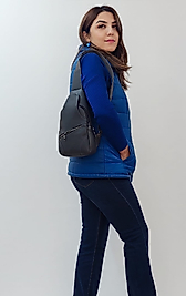 Hakiki Deri Unisex Bodybag Çantası gri