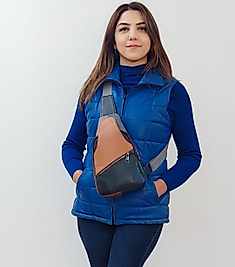 Hakiki Deri Unisex Bodybag Çantası karışık
